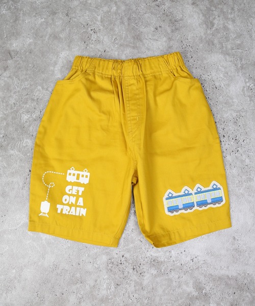 DILASH(ディラッシュ)の「トレインワッペンハーフパンツ(チノパンツ・キッズ・マスタード/カーキ・80/90/100/110/120/130)」の2枚目の写真
