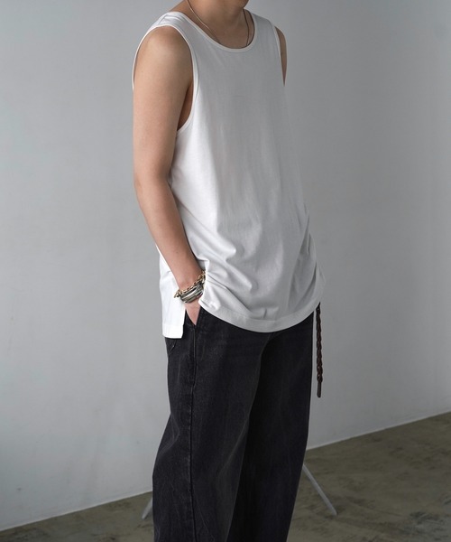 WYM LIDNM（ウィム バイ リドム）の「GOLD COMBINATION BOLD METAL BANGLE（バングル/リストバンド・メンズ・シルバー×ゴールド・FREE）」の4枚目の写真