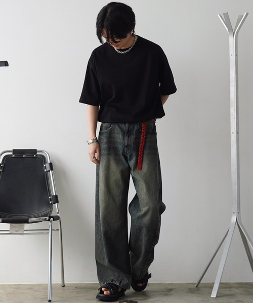 WYM LIDNM（ウィム バイ リドム）の「GOLD COMBINATION BOLD METAL BANGLE（バングル/リストバンド・メンズ・シルバー×ゴールド・FREE）」の8枚目の写真