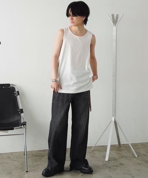 WYM LIDNM（ウィム バイ リドム）の「GOLD COMBINATION BOLD METAL BANGLE（バングル/リストバンド・メンズ・シルバー×ゴールド・FREE）」の16枚目の写真