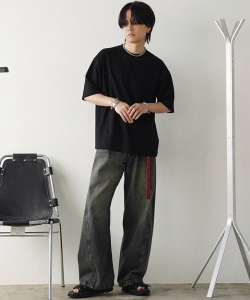 WYM LIDNM（ウィム バイ リドム）の「GOLD COMBINATION BOLD METAL BANGLE（バングル/リストバンド・メンズ・シルバー×ゴールド・FREE）」の20枚目の写真