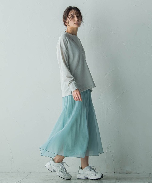 MAYSON GREY（メイソングレイ）の「消しプリーツスカート≪手洗い可能≫（スカート・レディース・ベージュ/グリーン/ホワイト/ブルー・M）」の16枚目の写真