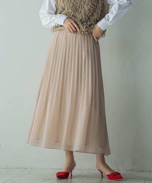 MAYSON GREY（メイソングレイ）の「消しプリーツスカート≪手洗い可能≫（スカート・レディース・ベージュ/グリーン/ホワイト/ブルー・M）」の17枚目の写真