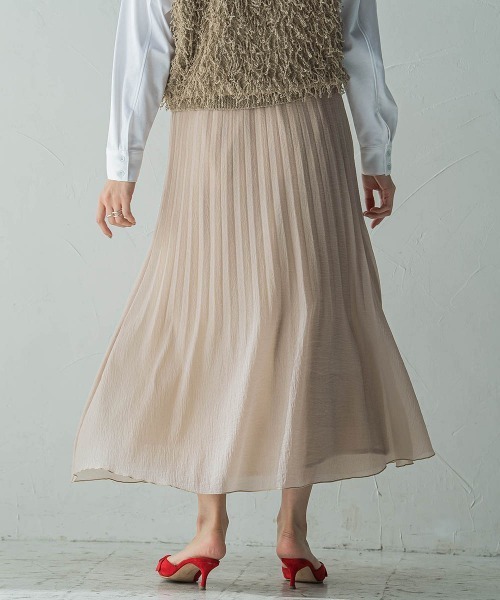 MAYSON GREY（メイソングレイ）の「消しプリーツスカート≪手洗い可能≫（スカート・レディース・ベージュ/グリーン/ホワイト/ブルー・M）」の19枚目の写真