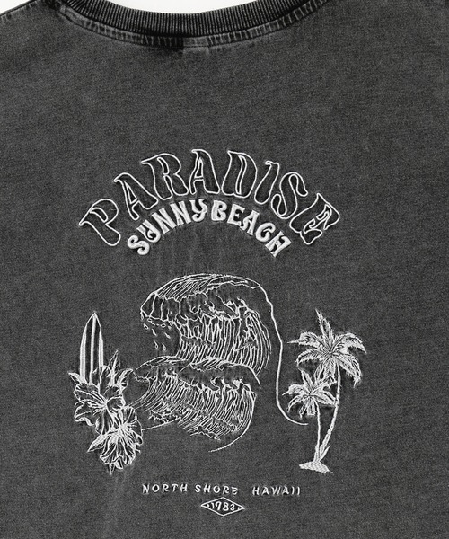 Kahiko(カヒコ)の「【Kahiko】SURF&Palms ユーイングTシャツ(Tシャツ/カットソー・レディース・ライトブルー/グレー/ダークブルー・FREE)」の5枚目の写真