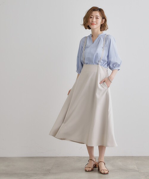 grove(グローブ)の「【夏に嬉しい機能付き】ランタンスリーブシャツブラウス(シャツ/ブラウス・レディース・ベビーピンク/ネイビー/ネイビー系2/ブルー系7/オフホワイト・02/03/01/04/05)」の22枚目の写真