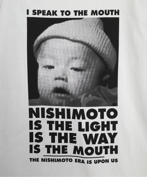 NISHIMOTO IS THE MOUTH（ニシモト イズ ザ マウス）の「S/S TEE | TASHIRO IS THE MOUTH（Tシャツ/カットソー・メンズ・ホワイト/ブラック・MEDIUM/LARGE/X-LARGE）」の9枚目の写真