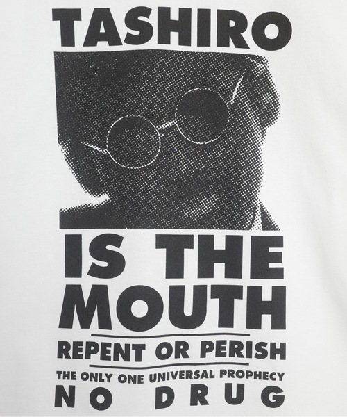 NISHIMOTO IS THE MOUTH（ニシモト イズ ザ マウス）の「S/S TEE | TASHIRO IS THE MOUTH（Tシャツ/カットソー・メンズ・ホワイト/ブラック・MEDIUM/LARGE/X-LARGE）」の7枚目の写真