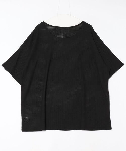 GOLDJAPAN(ゴールドジャパン)の「ダイヤ柄ジャガードビッグTシャツ【大きいサイズ対応】(Tシャツ/カットソー・レディース・ブラウン/オフホワイト/ブラック・LL~3L/4L~5L)」の22枚目の写真