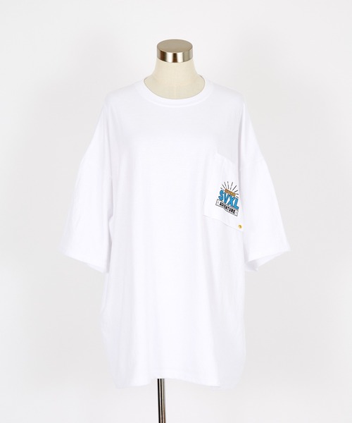a.p.o.v.(エーピーオービー)の「a.p.o.v. バックグラフィックビッグプリントシガレットポケットTシャツ(Tシャツ/カットソー・メンズ・ホワイト/ブラック/グレー・ONESIZE)」の19枚目の写真