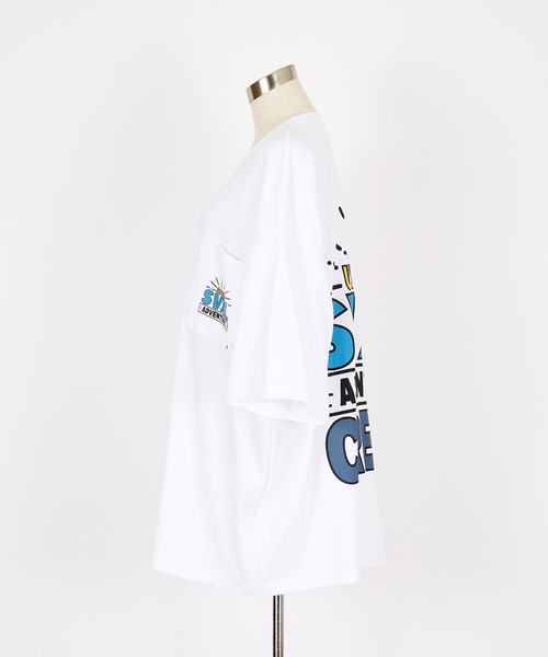 a.p.o.v.(エーピーオービー)の「a.p.o.v. バックグラフィックビッグプリントシガレットポケットTシャツ(Tシャツ/カットソー・メンズ・ホワイト/ブラック/グレー・ONESIZE)」の20枚目の写真