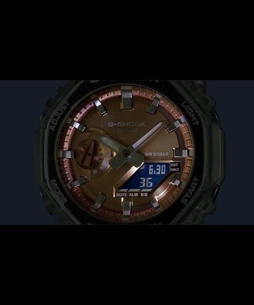 G-SHOCK（ジーショック）の「BRIGHT METALLIC DIAL SERIES / GA-2100BM-7A5JF（アナログ腕時計・メンズ・クリアブラウン・FREE）」の4枚目の写真