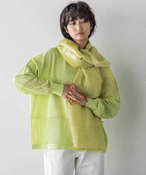MAYSON GREY(メイソングレイ)の「ペーパーヤーンメッシュヘムニットプルオーバー≪手洗い可能≫(ニット/セーター・レディース・ブラック/グリーン/ホワイト/パープル・M)」の18枚目の写真