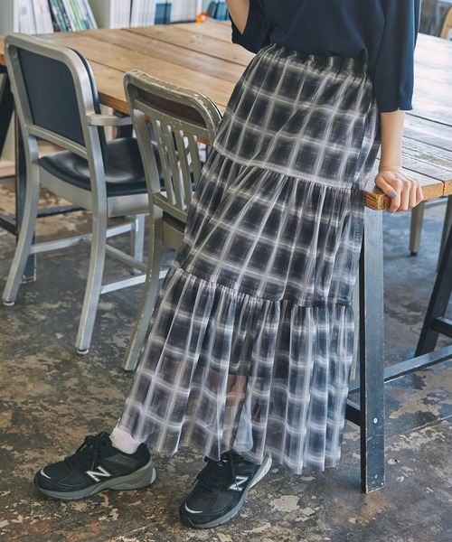 MACHATTティアードロングスカート 美品】【MACHATT】マチャットギャザースカートティアード