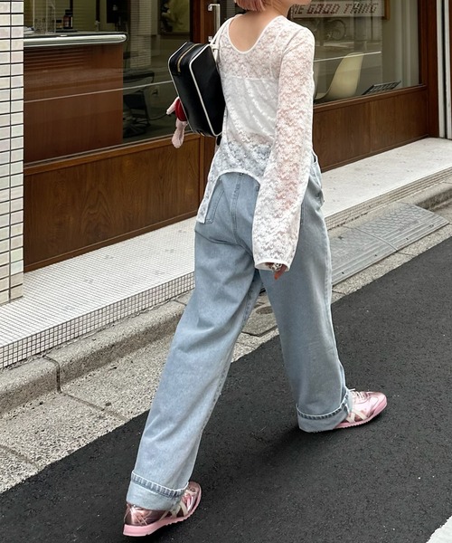 Alley Tokyo（アリートーキョー）の「キラキラビジュ―＆ハートデニム（デニムパンツ・レディース・ブルー系その他/サックスブルー・FREE）」の10枚目の写真