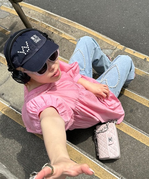 Alley Tokyo（アリートーキョー）の「キラキラビジュ―＆ハートデニム（デニムパンツ・レディース・ブルー系その他/サックスブルー・FREE）」の14枚目の写真