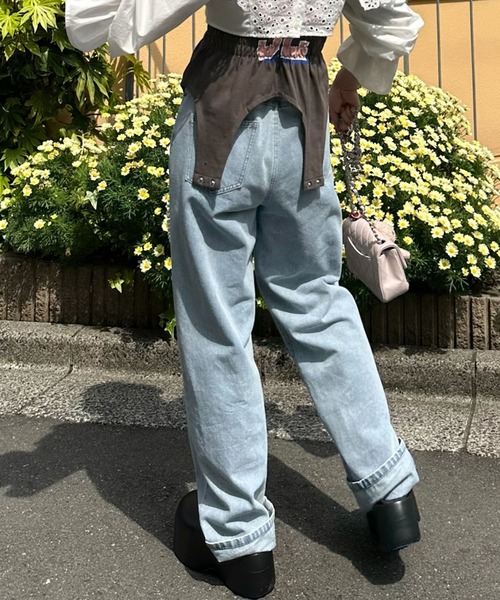 Alley Tokyo（アリートーキョー）の「キラキラビジュ―＆ハートデニム（デニムパンツ・レディース・ブルー系その他/サックスブルー・FREE）」の17枚目の写真