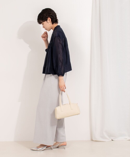 NOLLEY’S(ノーリーズ)の「ピンタックブラウス(シャツ/ブラウス・レディース・ネイビー/ホワイト/サックスブルー・38)」の6枚目の写真