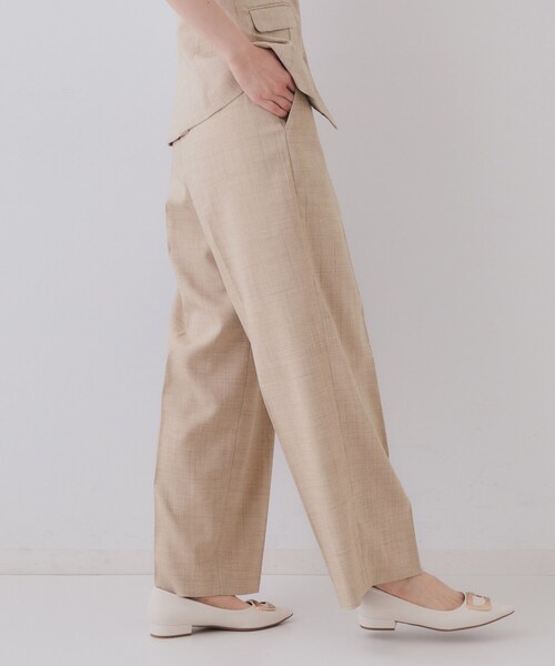 OPAQUE.CLIP（オペークドットクリップ）の「メランジワイドパンツ/セットアップ対応可【洗濯機洗い可】（その他パンツ・レディース・グレー/ベージュ・36/38/40/42）」の7枚目の写真