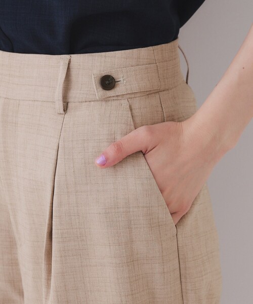 OPAQUE.CLIP（オペークドットクリップ）の「メランジワイドパンツ/セットアップ対応可【洗濯機洗い可】（その他パンツ・レディース・グレー/ベージュ・36/38/40/42）」の15枚目の写真