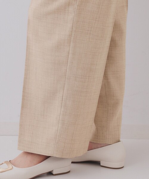 OPAQUE.CLIP（オペークドットクリップ）の「メランジワイドパンツ/セットアップ対応可【洗濯機洗い可】（その他パンツ・レディース・グレー/ベージュ・36/38/40/42）」の17枚目の写真