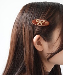 Port（ポート）の「【 Port / ポート 】 バイカラー ワンポイント リボン ヘアクリップ（バレッタ/ヘアクリップ・キッズ）」