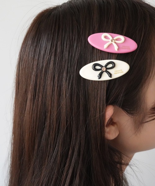 POETTE ハート型ヘアクリップ、ヘアオイルとポーチのセット org.jpg