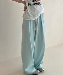 【aimoha】ウエストドローストリング ワイドパンツ