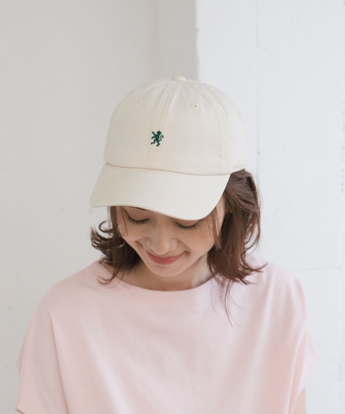 GYMPHLEX（ジムフレックス）の「GYMPHLEX　6PANEL CAP（キャップ・レディース・ライトカーキ/ネイビー/ライトブルー/アイボリー・FREE）」の5枚目の写真