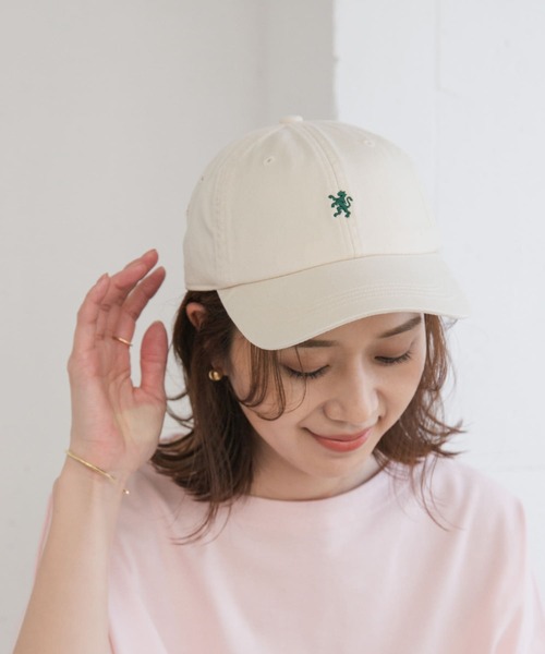 GYMPHLEX（ジムフレックス）の「GYMPHLEX　6PANEL CAP（キャップ・レディース・ライトカーキ/ネイビー/ライトブルー/アイボリー・FREE）」の6枚目の写真