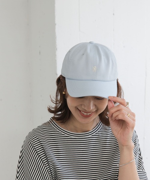 GYMPHLEX（ジムフレックス）の「GYMPHLEX　6PANEL CAP（キャップ・レディース・ライトカーキ/ネイビー/ライトブルー/アイボリー・FREE）」の9枚目の写真