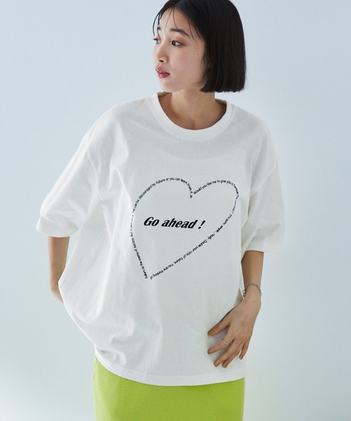 MOMENTEL アートプリント 半袖Tシャツ アートプリントtシャツ Tシャツ レディース トップス 半袖・(100