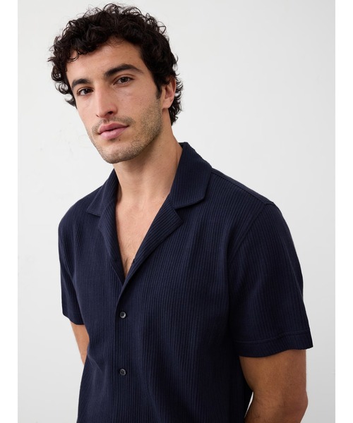 BANANA REPUBLIC FACTORY STORE(バナナリパブリック ファクトリーストア)の「BANANA REPUBLIC FACTORY STORE クリンクルリブポロシャツ(シャツ/ブラウス・メンズ・オレンジ/アイボリー/ネイビー・S/M/L/XL)」の3枚目の写真