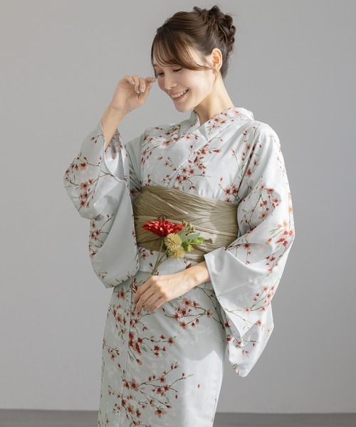 新品　ソウビエン SOUBIEN 浴衣　兵児帯　セット ゆかた館グレース セール】【floro by SOUBIEN】浴衣2点セット （浴衣＋兵児帯