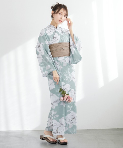 新品　ソウビエン SOUBIEN 浴衣　兵児帯　セット ゆかた館グレース セール】【floro by SOUBIEN】浴衣2点セット （浴衣＋兵児帯