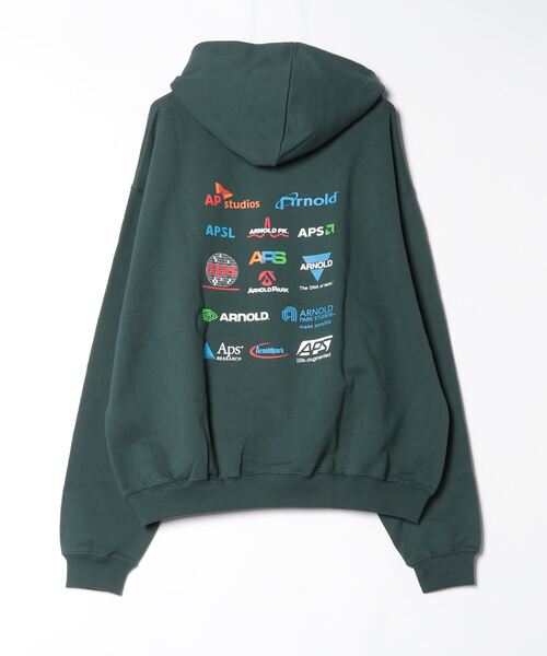 2AM(ツーエイエム)の「ARNOLD PARK STUDIOS / SEMICONDUCTOR MULTI LOGO HOODIE(パーカー・メンズ・ブラウン/グリーン/ブラック・X-LARGE)」の6枚目の写真