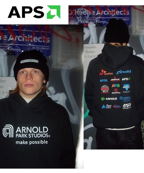 2AM(ツーエイエム)の「ARNOLD PARK STUDIOS / SEMICONDUCTOR MULTI LOGO HOODIE(パーカー・メンズ・ブラウン/グリーン/ブラック・X-LARGE)」の2枚目の写真