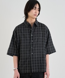 SINSS（シンス）の「Ombre check HS Shirt / オンブレチェックシャツ（半袖）（シャツ/ブラウス）」