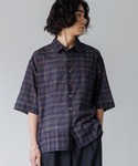 SINSS（シンス）の「Ombre check HS Shirt / オンブレチェックシャツ（半袖）（シャツ/ブラウス・LARGE）」