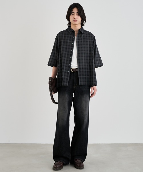 セール】Ombre check HS Shirt / オンブレチェックシャツ（半袖