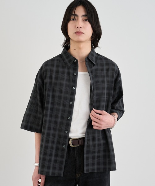 SINSS（シンス）の「Ombre check HS Shirt / オンブレチェックシャツ