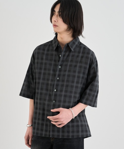 SINSS（シンス）の「Ombre check HS Shirt / オンブレチェックシャツ