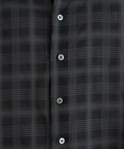 SINSS(シンス)の「Ombre check HS Shirt / オンブレチェックシャツ(半袖)(シャツ/ブラウス・メンズ・ネイビー/ブラック/ブラック系その他・MEDIUM/SMALL/X-SMALL/LARGE)」の14枚目の写真