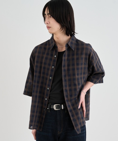 Ombre check HS Shirt / オンブレチェックシャツ(半袖)(シャツ Ombre check HS Shirt / オンブレチェックシャツ(半袖)(シャツ