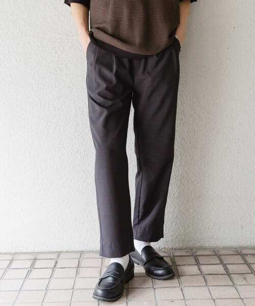 SENSE OF PLACE by URBAN RESEARCH（センスオブプレイスバイアーバンリサーチ）の「『速乾』クイックドライタックテーパードパンツ（その他パンツ・メンズ・カーキ/ブラック/ライトベージュ/ブルー・SMALL/LARGE/MEDIUM）」の2枚目の写真