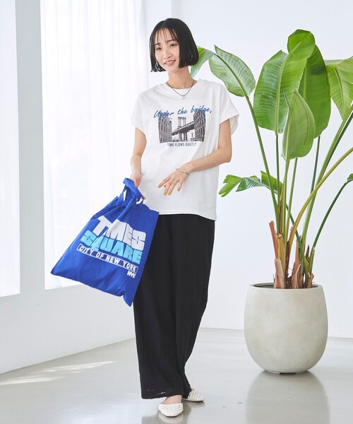 coen(コーエン)の「【接触冷感】フォトプリントフレンチT(Tシャツ/カットソー・レディース・ダークグレー/オフホワイト/その他1・L/M)」の7枚目の写真