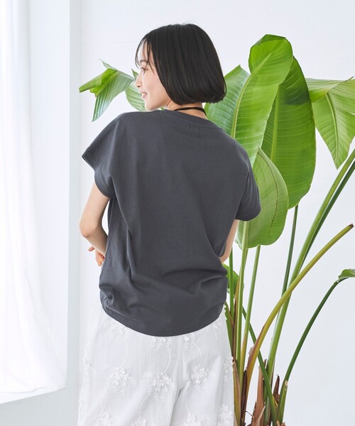 coen(コーエン)の「【接触冷感】フォトプリントフレンチT(Tシャツ/カットソー・レディース・ダークグレー/オフホワイト/その他1・L/M)」の12枚目の写真