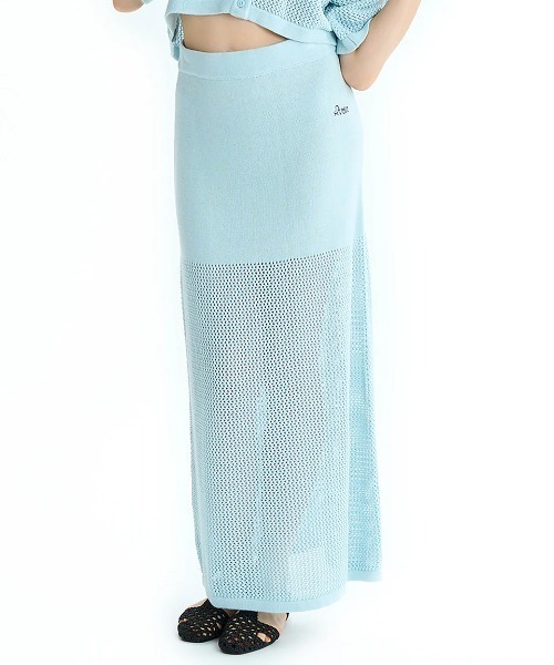 RVCA(ルーカ)の「RVCA レディース OHANA KNIT SKIRT スカート 【2025年夏モデル】/ルーカニットロングスカート(スカート・レディース・サンドベージュ/ブラック/ライトブルー・SMALL/MEDIUM/LARGE)」の2枚目の写真
