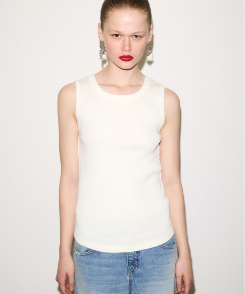 THROW by SLY（スローバイスライ）の「【3点セット】THROW VARIOUS TANK SET ヴァリアス タンク セット 夏服（タンクトップ・レディース・ホワイト/ブラック・FREE）」の3枚目の写真