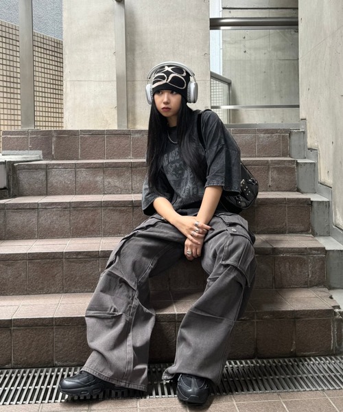 KsG（ケーエスジー）の「ヴィンテージキャットTシャツ（Tシャツ/カットソー・レディース・ホワイト/ブラック・LARGE/MEDIUM/X-LARGE）」の9枚目の写真